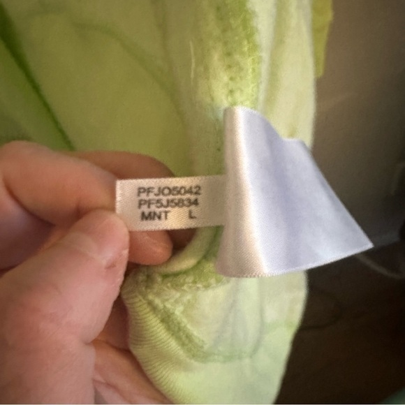 Large Calvin Klein Performance Fly Away Cascading Cardigan Mint Open Front - Picture 6 of 11